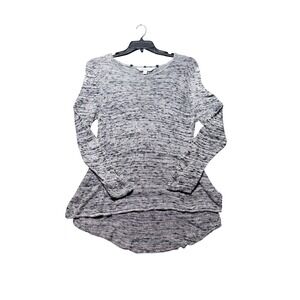Tantrums Sweater Women Large Gray Excellent Space Dye High Low Long‎ Sleeve
